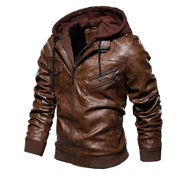 Men's Hooded Zipper Jacket Loose Fit