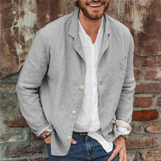 Men's Linen Blazer Lightweight & Breathable