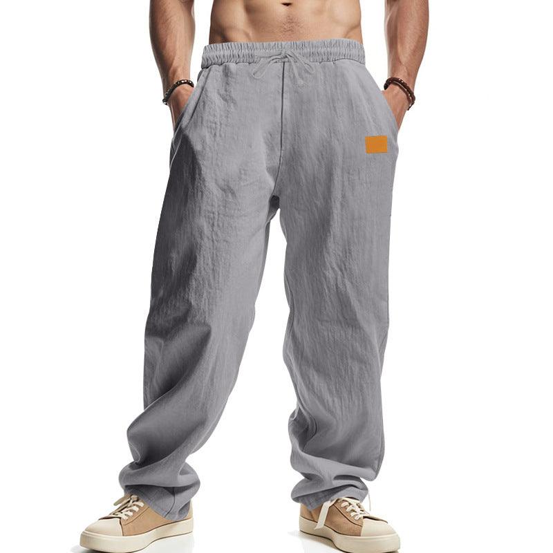 The Solaro Linen Beach Trousers | Lightweight Mid-Waist Casual Pants for Summer Comfort