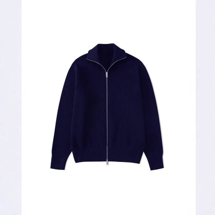 Men's High Neck Zip-Up Cardigan Full Sleeve