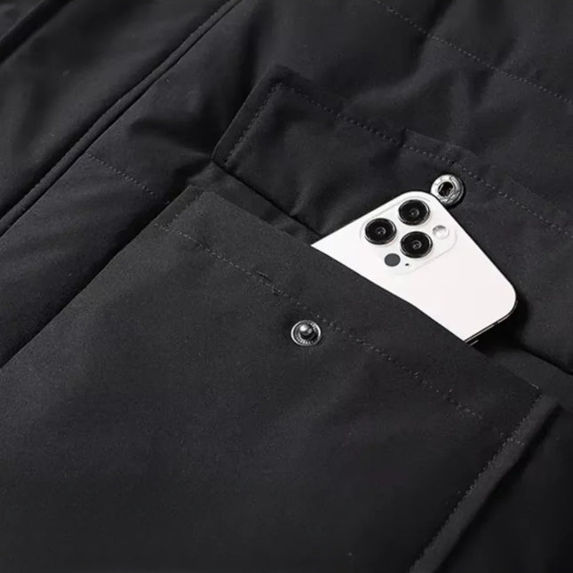 Men's Waterproof Fleece-Lined Winter Jacket