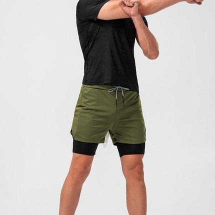 Men's Double Layer Fitness Shorts