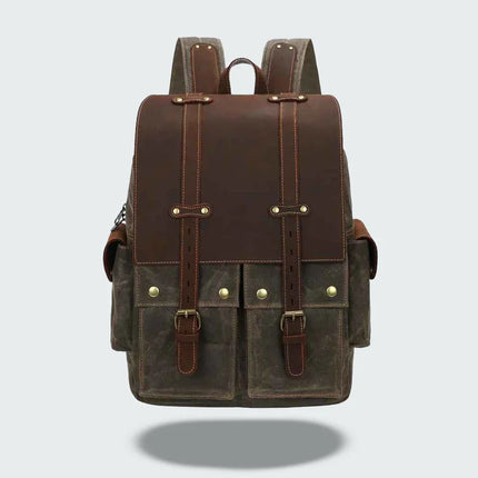 Men's Vintage Canvas Camera Backpack