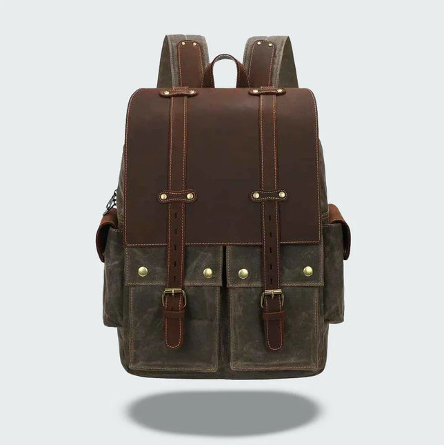 Men's Vintage Canvas Camera Backpack