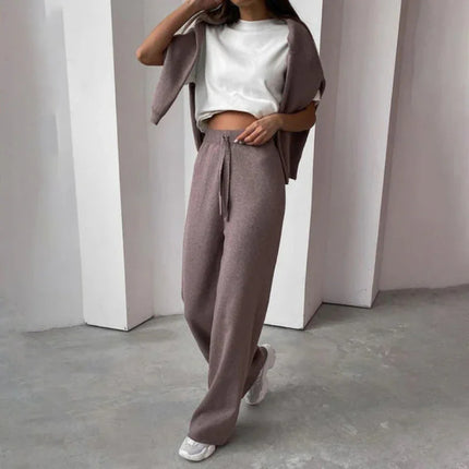 Women's Casual Sweater Set - Elegant Knit for Everyday Wear
