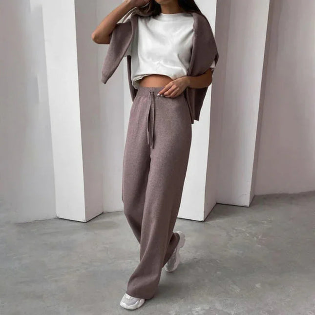 Women's Casual Sweater Set - Elegant Knit for Everyday Wear