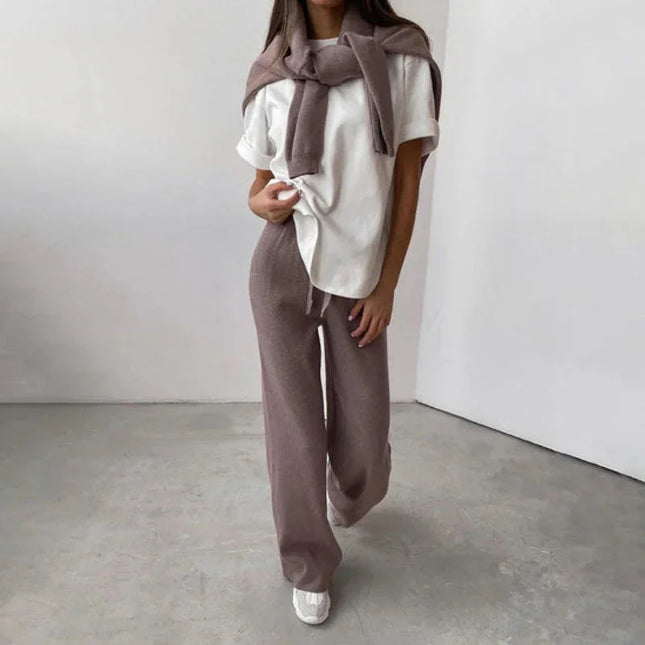 Women's Casual Sweater Set - Elegant Knit for Everyday Wear