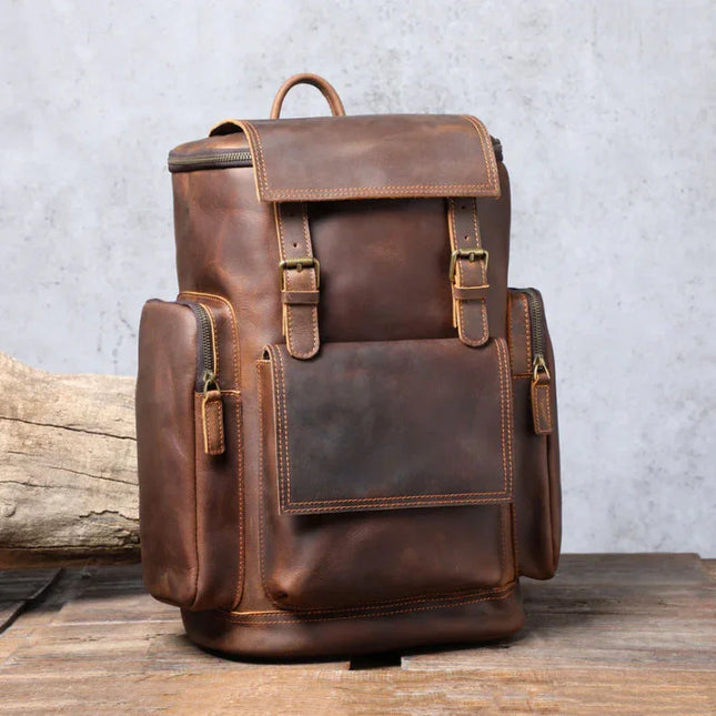 Men's Vintage Leather Backpack