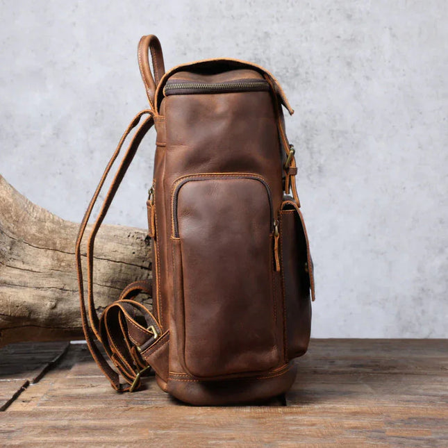Men's Vintage Leather Backpack