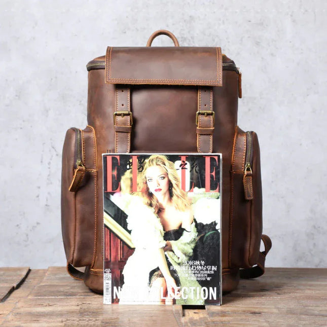 Men's Vintage Leather Backpack