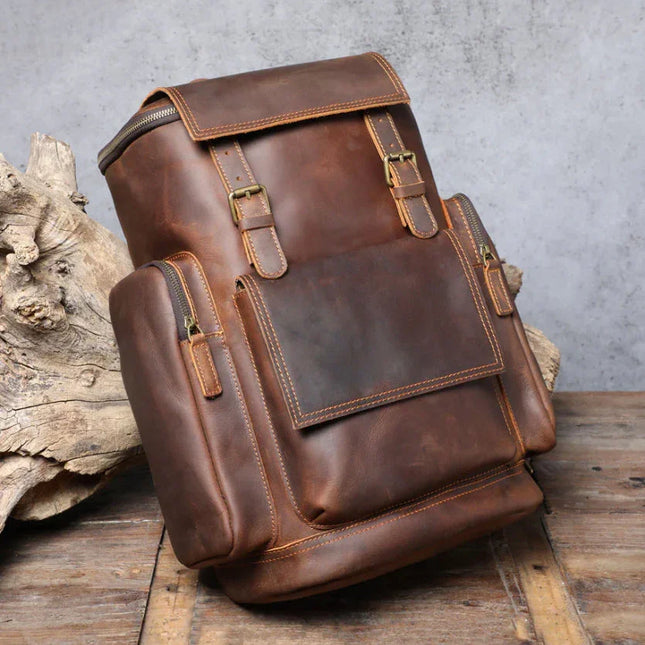 Men's Vintage Leather Backpack