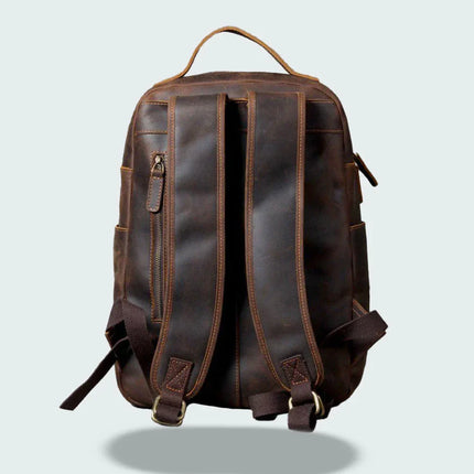 Men's Leather Laptop Backpack