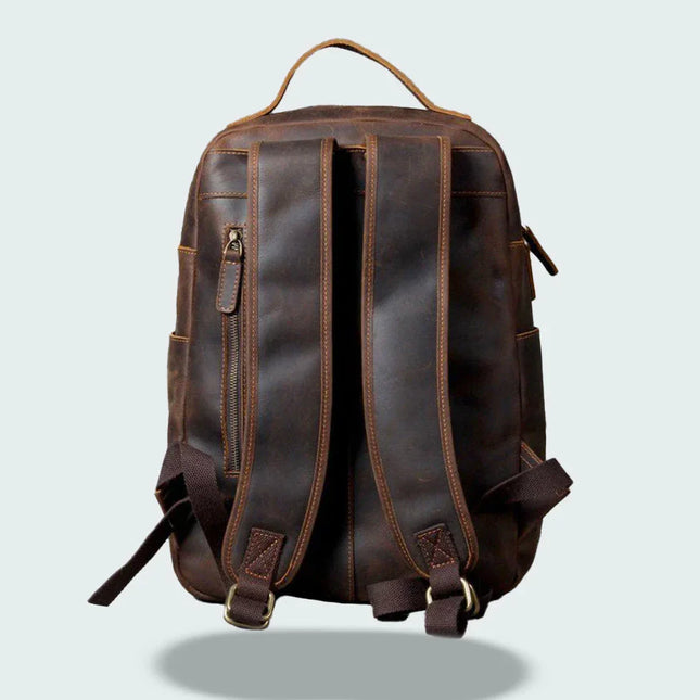 Men's Leather Laptop Backpack