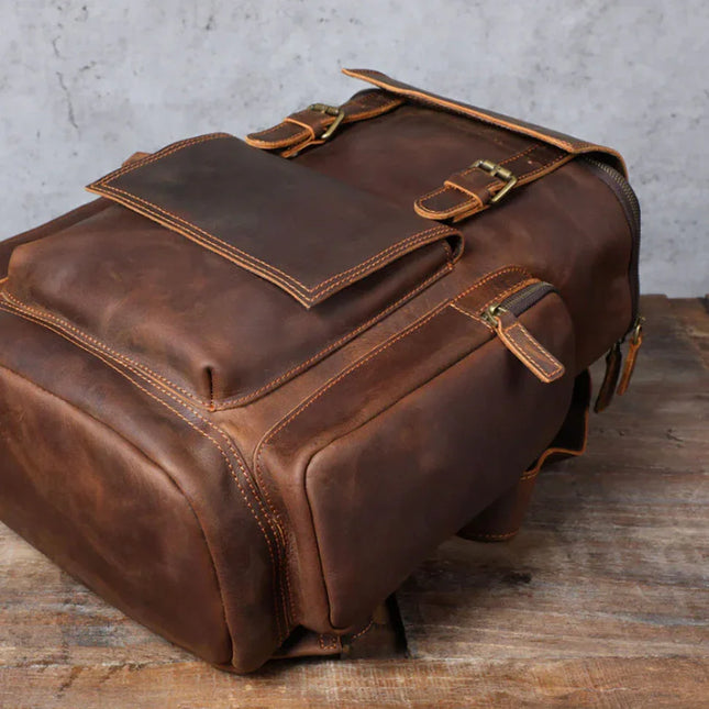 Men's Vintage Leather Backpack