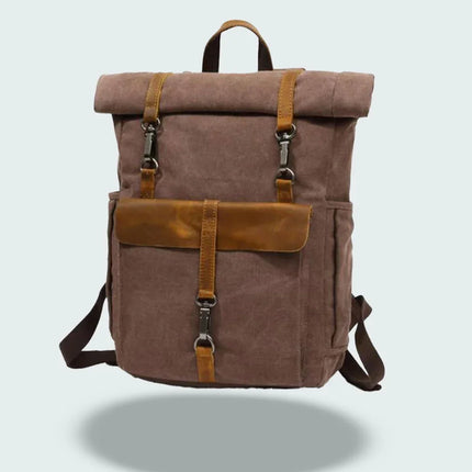Men's Vintage Roll Top Backpack Canvas