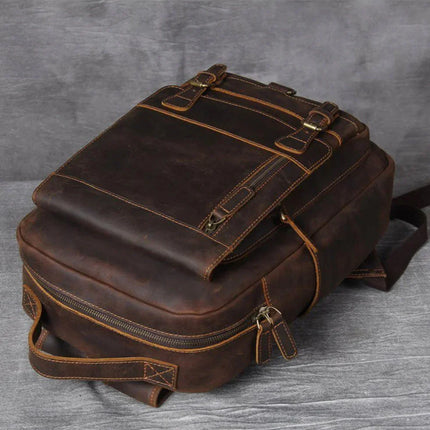 Men's Leather Laptop Backpack