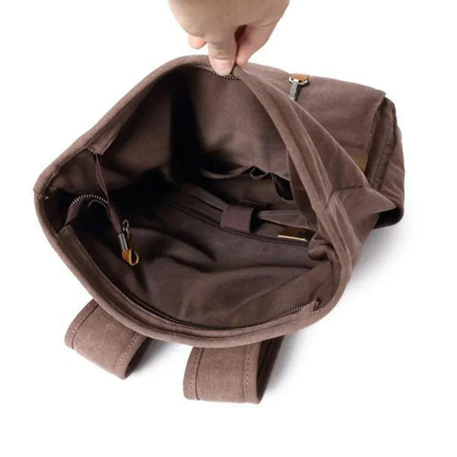 Men's Vintage Roll Top Backpack Canvas
