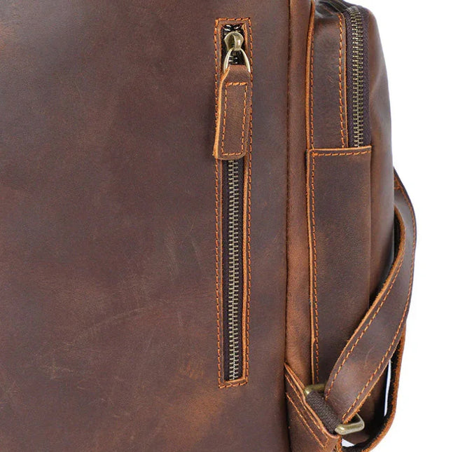 Men's Vintage Leather Backpack