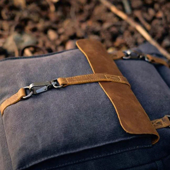 Men's Vintage Roll Top Backpack Canvas
