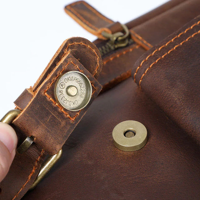Men's Vintage Leather Backpack