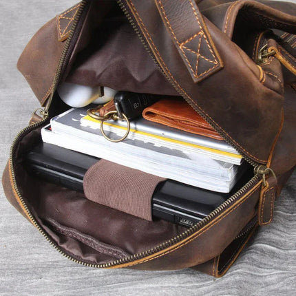 Men's Leather Laptop Backpack