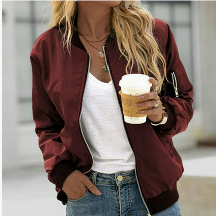 Women's Bomber Jacket Long Sleeve