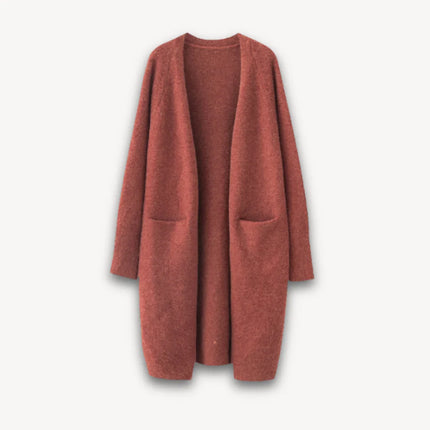 Women's Cashmere Long Cardigan Open Front