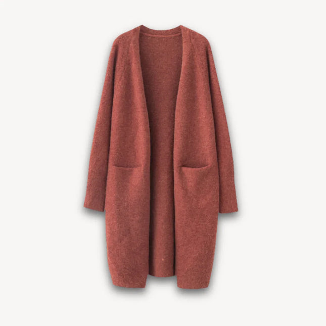 Women's Cashmere Long Cardigan Open Front