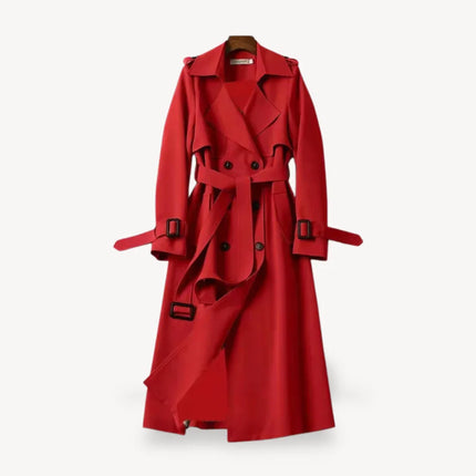 Women's Classic Trench Coat Jacket Stylish Cotton Blend