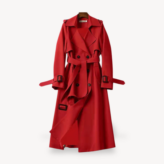 Women's Classic Trench Coat Jacket Stylish Cotton Blend