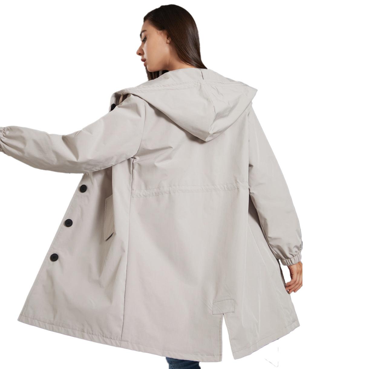 Women's Lightweight Waterproof Hooded Rain Jacket