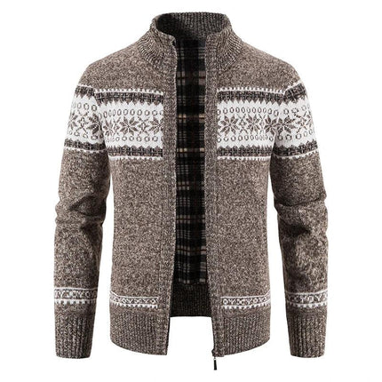 Nordek Knit Fleece Cardigan | Winter Business Casual Wool-Blend Sweater Coat for Men - northernnomad