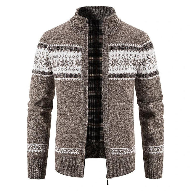 Nordek Knit Fleece Cardigan | Winter Business Casual Wool-Blend Sweater Coat for Men - northernnomad