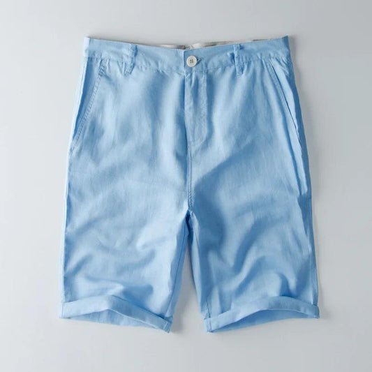 Men’s Casual Shorts Cotton Linen Blend