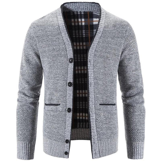 Valmere Knit Fleece Cardigan | Thick Zip-Up Autumn Winter Sweater Coat for Men - northernnomad