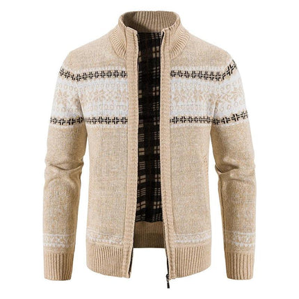 Nordek Knit Fleece Cardigan | Winter Business Casual Wool-Blend Sweater Coat for Men - northernnomad
