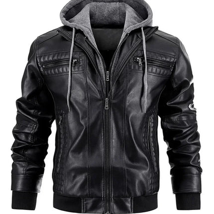 Men's Jacket Detachable Hooded Design