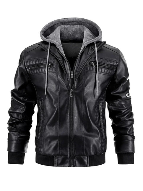 Men's Jacket Detachable Hooded Design