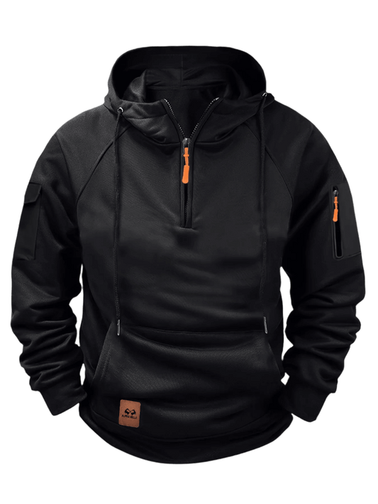 Aerlux Fleece Utility Hoodie | Multi-Pocket Loose Fit Hooded Pullover for Men & Women