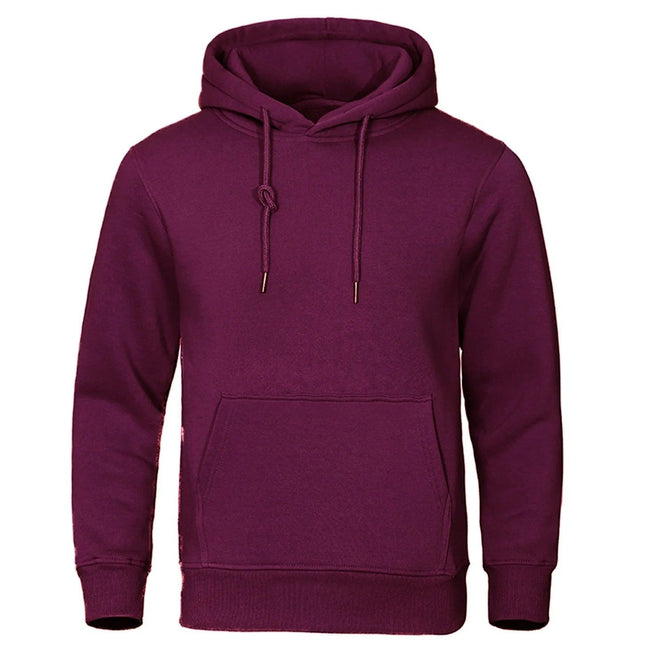CoreFlex Fleece Hoodie | Men's Solid Color Pullover for Casual & Sporty Comfort - northernnomad