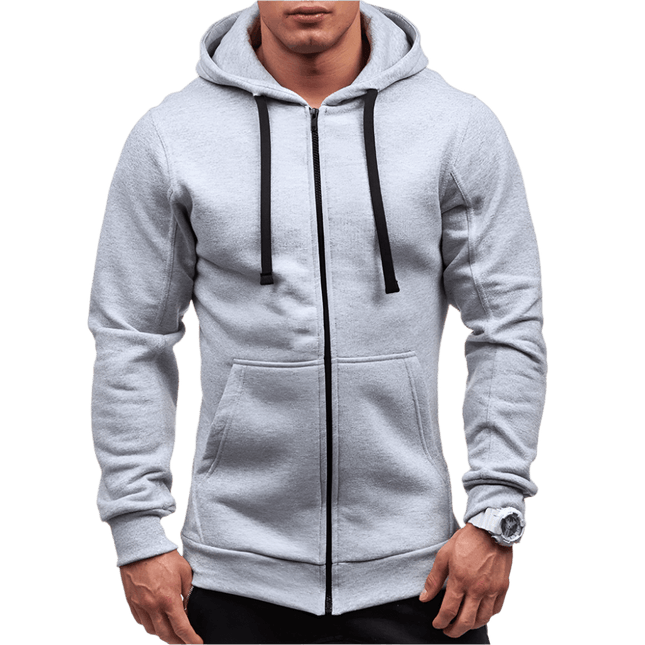 Karnix Zip Hoodie Jacket | Lightweight Solid Color Hooded Sweatshirt for Men - northernnomad