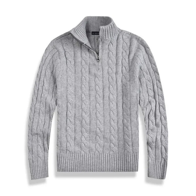 Men's Half Zip Sweater Wool Blend