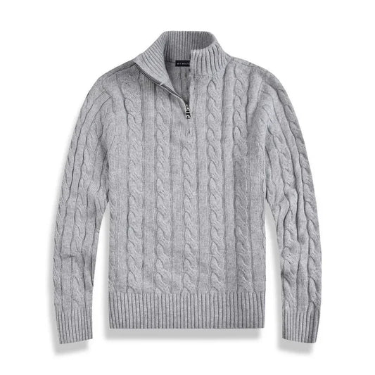 Men's Half Zip Sweater Wool Blend