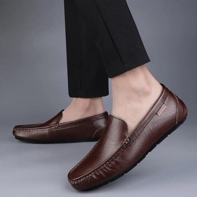 Vittorio Men's Italian Leather Loafers | Luxury Slip-On Moccasins - northernnomad