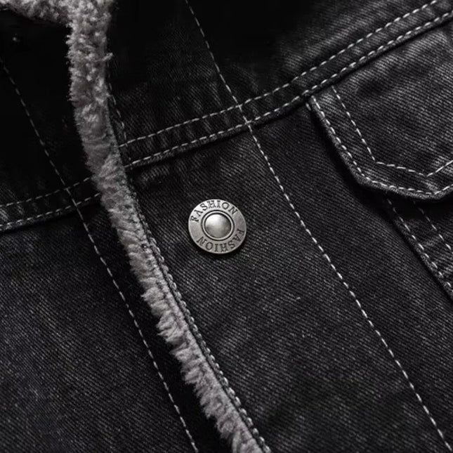 Men's Denim Jacket Fleece-Lined