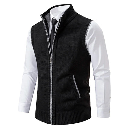 Men's Cardigan Knitted with Side Pockets