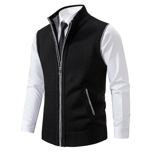 Men's Cardigan Knitted with Side Pockets
