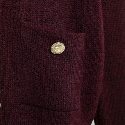 Women's Knit Cardigan with Gold Buttons