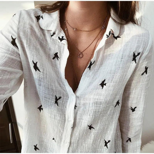 Women's Printed Shirt Cotton