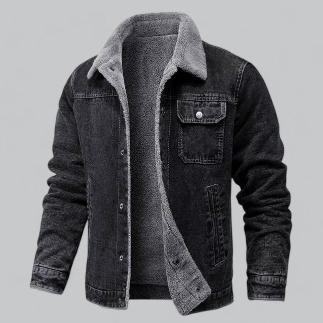 Men's Denim Jacket Fleece-Lined